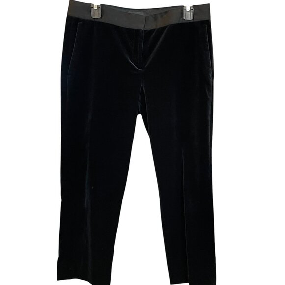 Theory Straight Trouser Stretch Velvet Pant Women's Size 6
